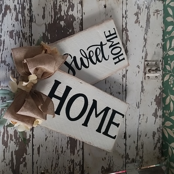 HOME SWEET HOME Farmhouse Home Decor Sign - Picture 1 of 4